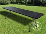 Table pliante 242x76x74cm, Noir (1 pce) Table pliante 242x76x74cm, Noir (1 pce) - 2