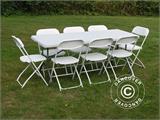 Table pliante 182x74x74cm, Gris clair (25 pcs) Table pliante 182x74x74cm, Gris clair (25 pcs) - 6