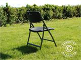 Chaise pliante en imitation rotin 48x57x83cm, Noir, 4 pcs Chaise pliante en imitation rotin 48x57x83cm, Noir, 4 pcs - 5