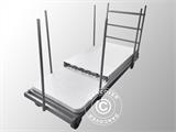 Table trolley, extendable, Grey