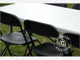 Peokomplekt, 1 kokkupandav laud PRO (180cm) + 8 tooli, Helehall/Must