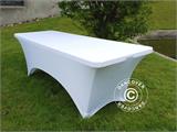 Housse de table stretch 183x75x74cm, Blanc