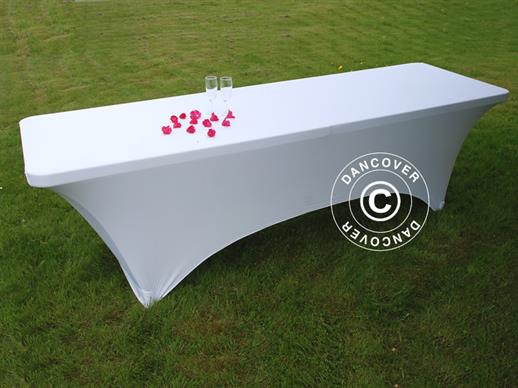 Capa de mesa elástica 244x75x74cm, Branco