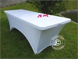 Copri-tavolo elasticizzato 244x75x74cm, Bianco