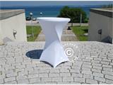 Copri-tavolo elasticizzato Ø80x110cm, Bianco