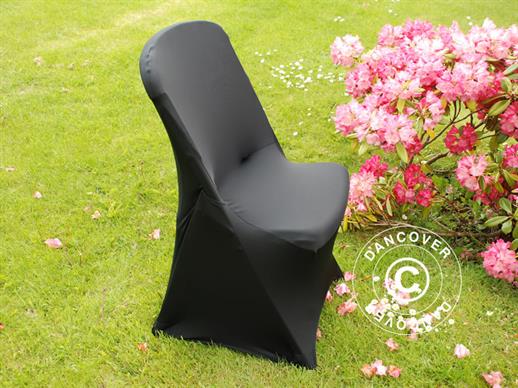 Capa de cadeira elástica, 48x43x89cm, Preto (1 unid.)