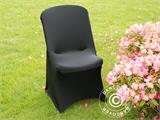 Elastyczny pokrowiec na krzesło 48x43x89cm, Czarny (1 szt)