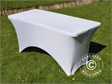 Housse de table stretch 150x72x74cm, Blanc