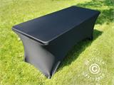 Stretch table cover 200x90x74 cm, Black ONLY 1 PCS. LEFT