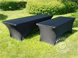 Stretch table cover 200x90x74 cm, Black ONLY 1 PCS. LEFT