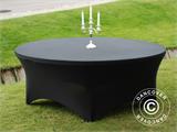 Stretch table cover Ø183x74 cm, Black