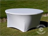 Stretch table cover Ø152x74 cm, White