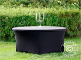 Cubierta flexible para mesa, Ø152x74cm, Negro