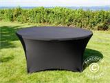 Stretch table cover Ø152x74 cm, Black