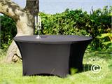 Stretch table cover Ø152x74 cm, Black