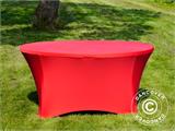 Capa de mesa elástica Ø152x74cm, Vermelho