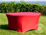 Stretch table cover Ø152x74 cm, Red ONLY 1 PCS. LEFT