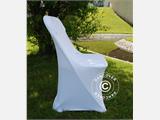 Cubierta flexible para silla 44x44x80cm, Blanco (10 piezas)