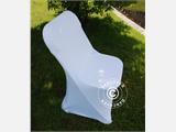 Stretch chair cover 44x44x80 cm, White (10 pcs.)