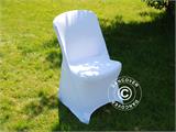 Couverture de chaise extensible 48x43x89cm, Blanc (10 pcs)