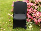 Couverture de chaise extensible 48x43x89cm, Noir (10 pcs) RESTE SEULEMENT 1 SET