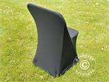 Stretch chair cover 44x44x80 cm, Black (10 pcs.)