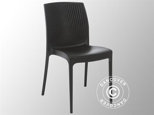 Stacking chair, Boheme, Anthracite, 6 pcs. ONLY 5 SETS LEFT