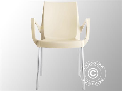 Chair with armrests, Boulevard, Ivory, 6 pcs.