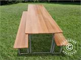 Beer Table Set 180x60x76 cm, Light wood, ONLY 1 PC. LEFT