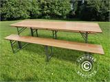 Beer Table Set 180x60x76 cm, Light wood, ONLY 1 PC. LEFT