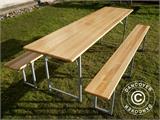 Biertisch-Set 240x60x76cm, Leichtes Holz