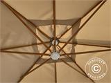 Zwevende parasol Havana, 3,5x3,5m, Zand