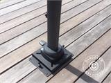 Base de viga para Parasol para terraza de madera, 25x25cm, Negro