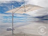 Parasol déporté Galileo White, 3x3m, Écru