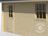 Garage en bois Rauma, 3,8x5,4x2,74m, 40mm, Naturel