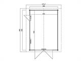 Drewniany garaż Rauma, 3,8x5,4x2,74m, 40mm, Naturalne drewno