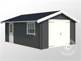 Houten garage Rauma, 3,8x5,4x2,74m, 40mm, Donkergrijs