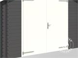 Garagem de madeira Rauma, 3,8x5,4x2,74m, 40mm, Cinza escura