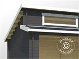 Dubbele houten garage, carport Vaasa, 7,8x5,2x3,21m, 44mm, Donkergrijs