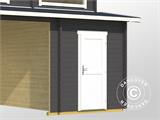 Wooden double garage/carport Vaasa, 7.8x5.2x3.21 m, 44 mm, Dark grey