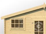 Abri, cabane en bois Sandvika 4,8x2,92x2,45m, 28mm, 13,59m², Naturel
