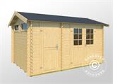 Wooden Shed Narva 3.8x2.5x2.39 m, 28 mm, 9.3 m², Natural