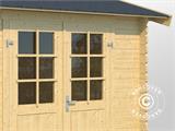 Wooden Shed Narva 3.8x2.5x2.39 m, 28 mm, 9.3 m², Natural