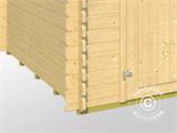 Abri en bois Narva 3,8x2,5x2,39m, 28mm, Naturel