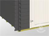 Wooden Shed Narva 3.8x2.5x2.39 m, 28 mm, 9.3 m², Dark Grey