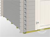 Wooden Shed Narva 3.8x2.5x2.39 m, 28 mm, 9.3 m², Light Grey