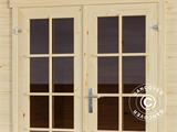 Wooden Shed, cabin Riga 4.25x2.8x2.22 m, 34 mm, 11.3m², Natural