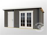 Casetta da giardino, casetta in Legno Riga 4,25x2,8x2,22m, 34mm, 11,3m², Grigio scuro