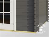 Casetta da giardino, casetta in Legno Riga 4,25x2,8x2,22m, 34mm, 11,3m², Grigio scuro