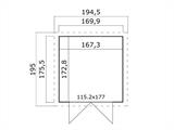 Abri en bois Heinola 1,7x1,76x2,13m, 13mm, 2,99m², Naturel Abri en bois Heinola 1,7x1,76x2,13m, 13mm, 2,99m², Naturel
